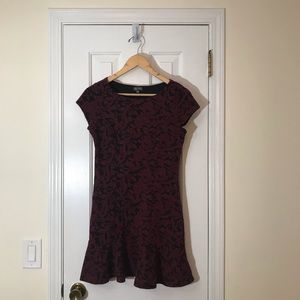 Red and black gothic dress